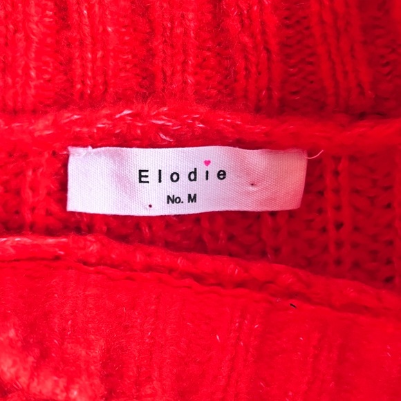 Elodie Red And Pink Color-block Sweater Size M - Picture 7 of 9